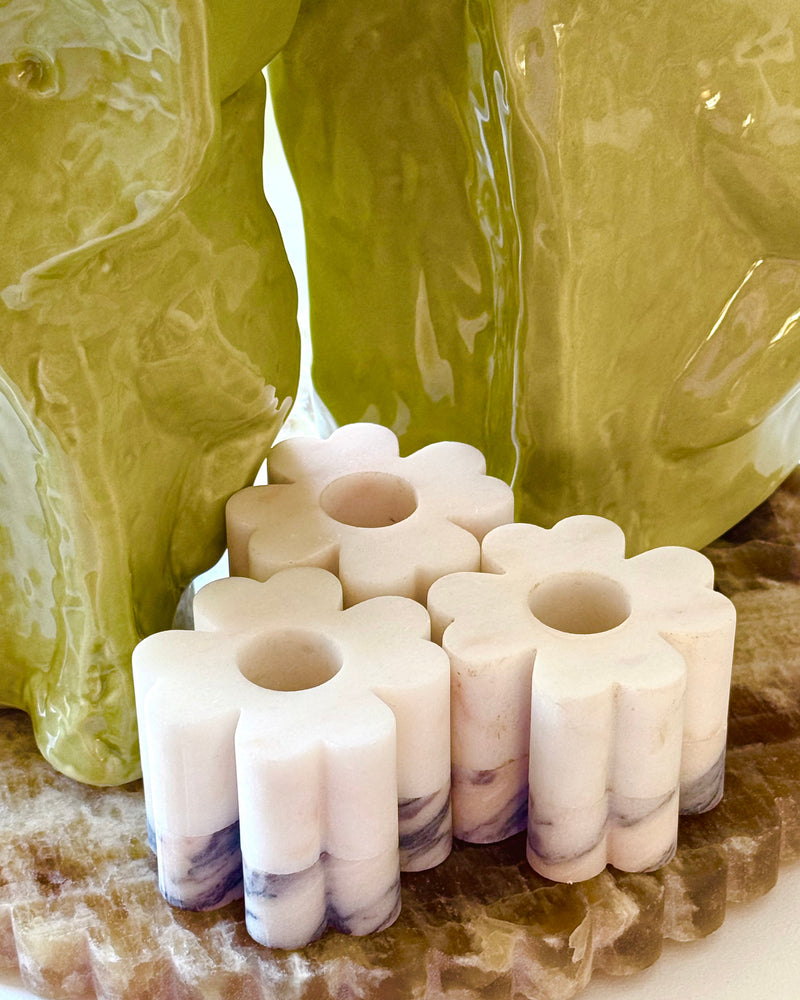 Set of 3 Clover Candleholders