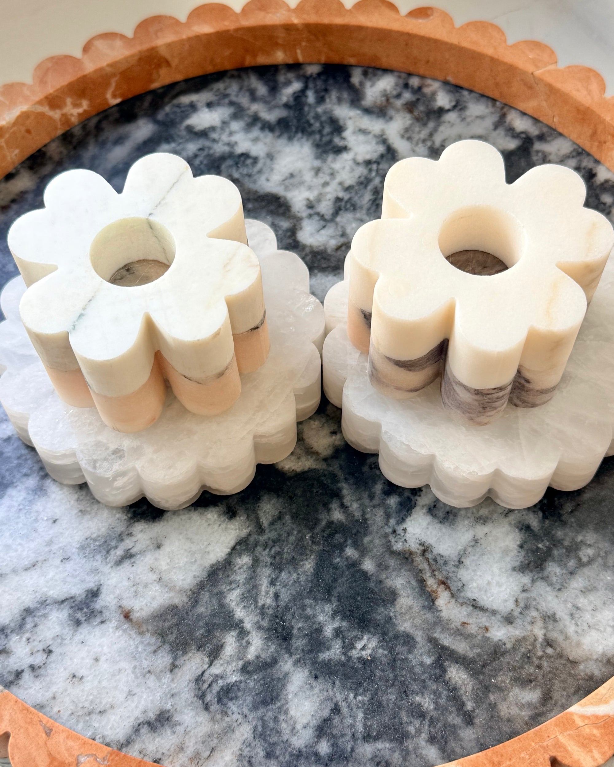 Set of 2 Clover Candleholder