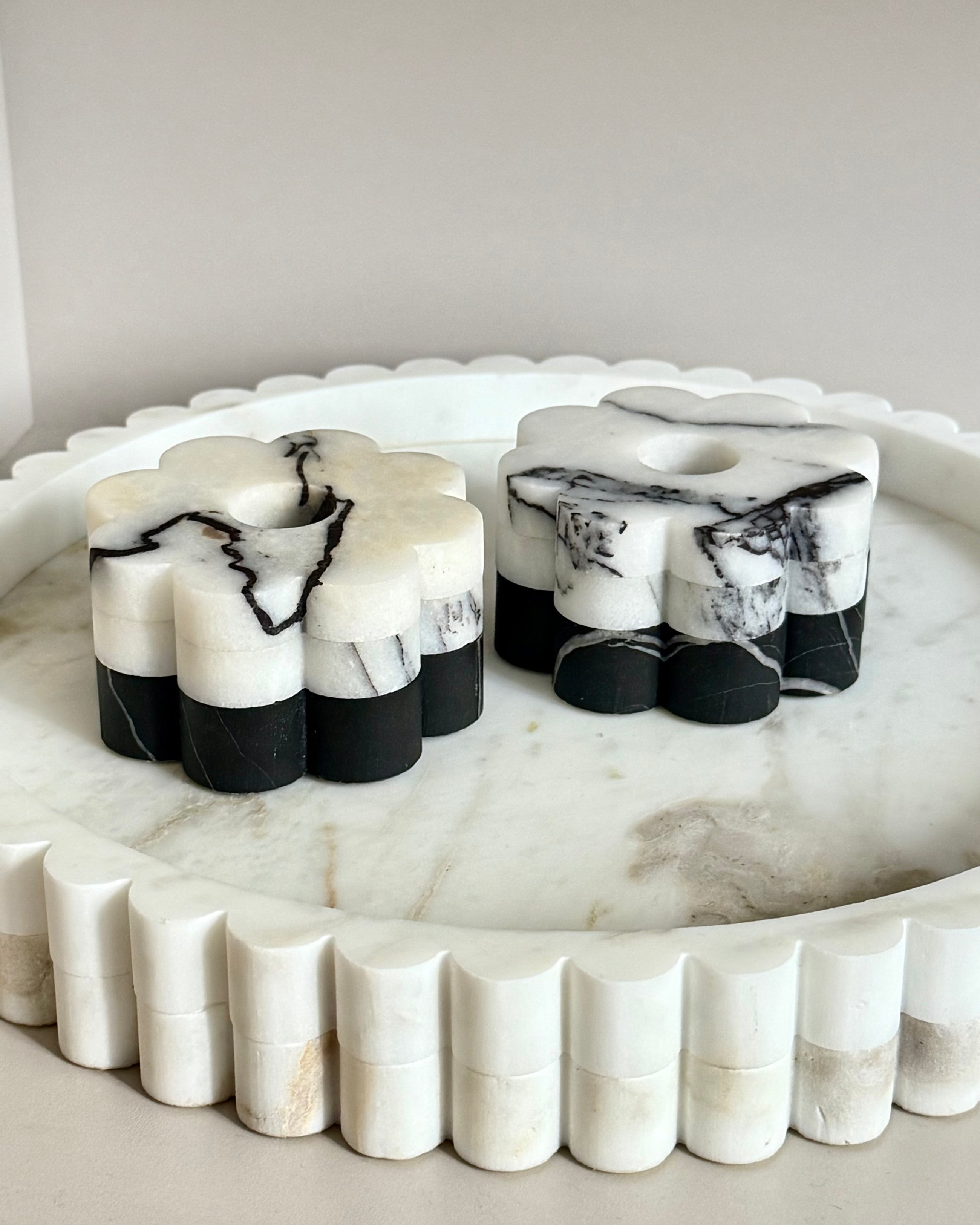 Set of 2 Flower Candle Holders