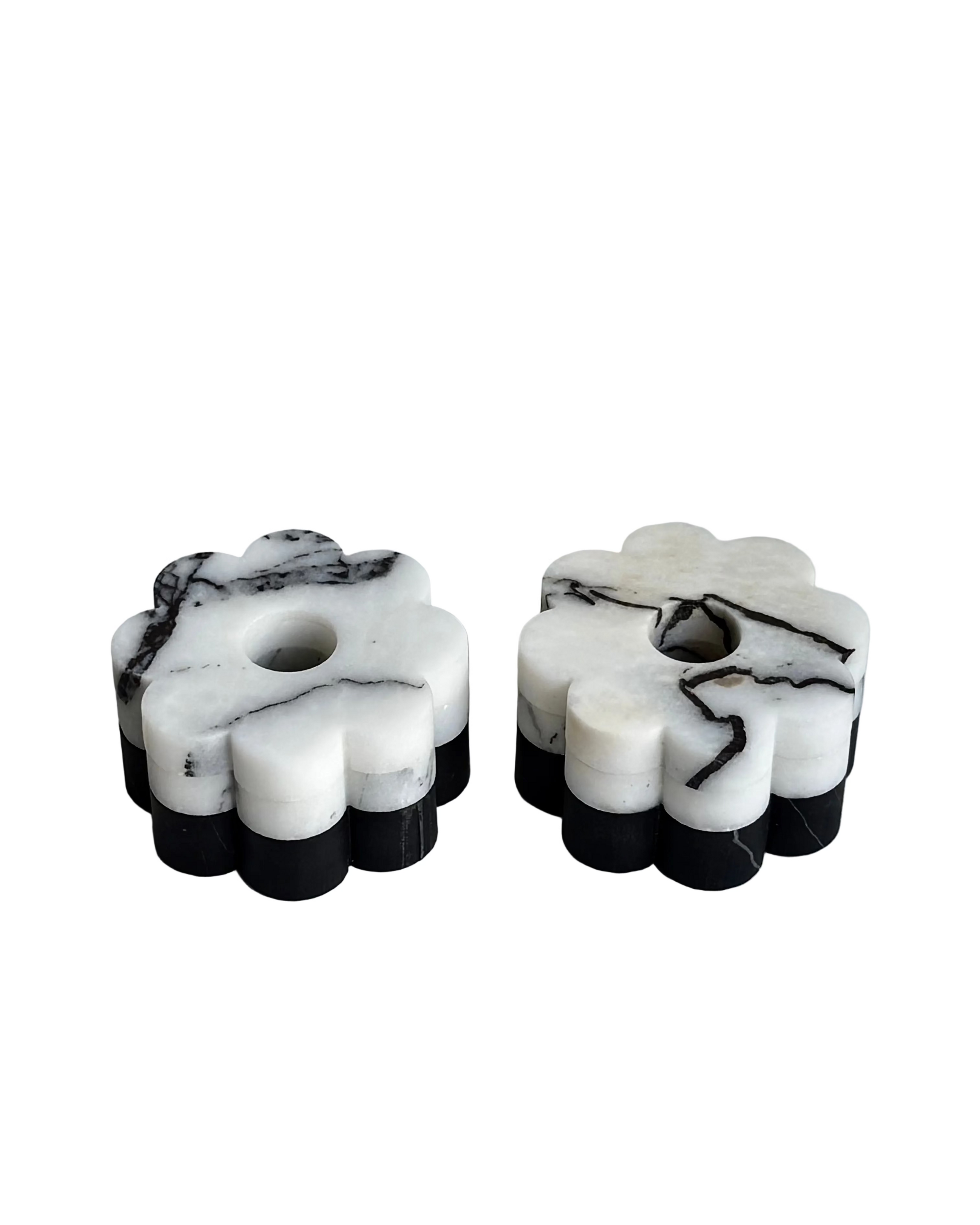 Set of 2 Flower Candle Holders