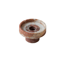 Rojo + Calacatta tondo candle holder