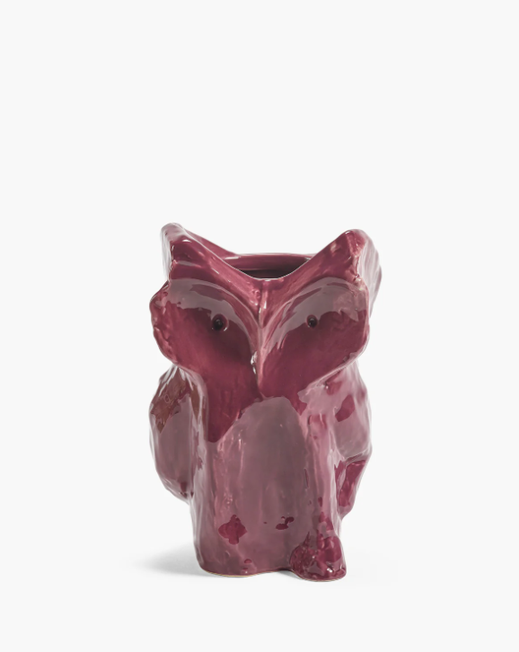 Serax Owl Vase S | Wazon Sowa S - Aubergine After Midnight