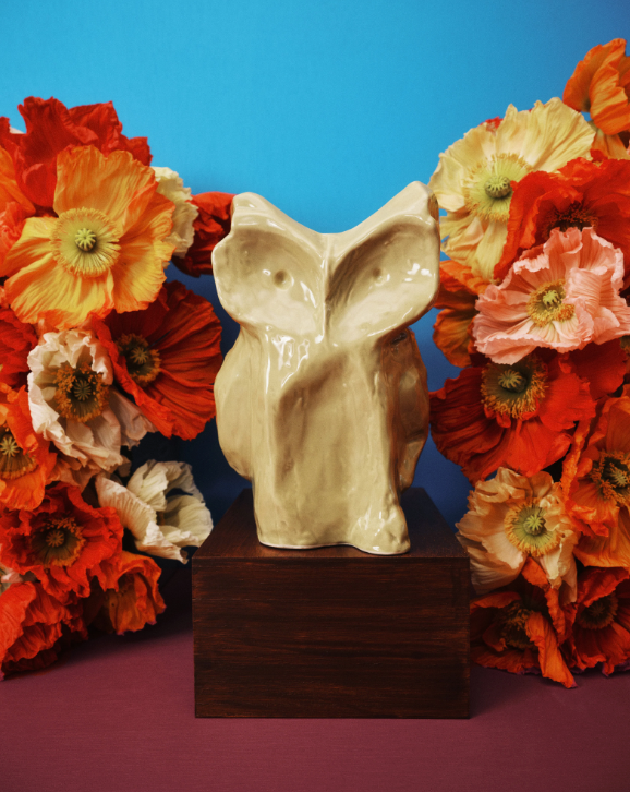 Serax Owl Vase S | Wazon Sowa S - Yellow After Midnight