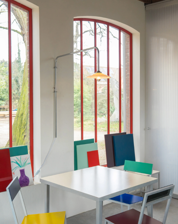 valerie_objects - hanging lamp n°5 chromed steel by muller van severen