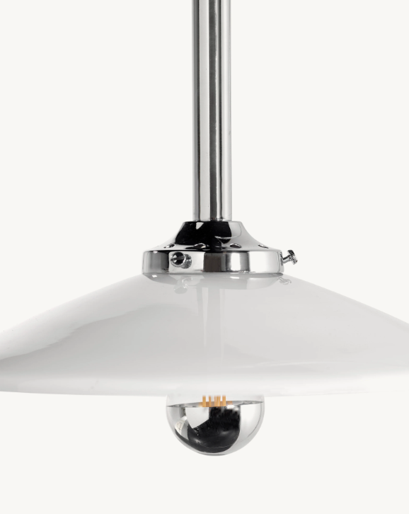 valerie_objects - hanging lamp n°5 chromed steel by muller van severen